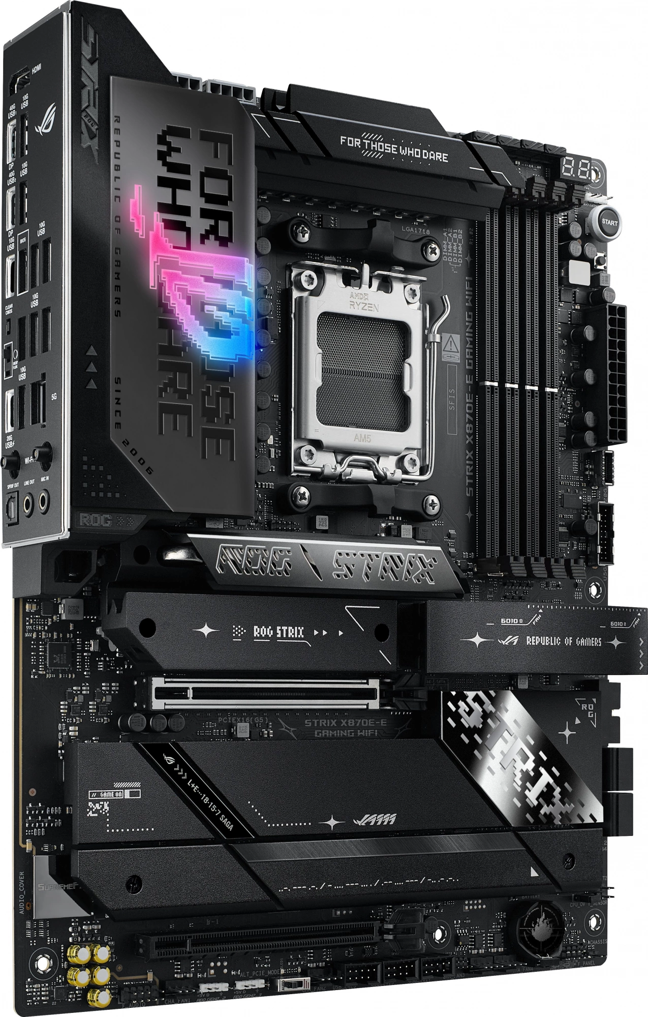 Материнская плата Asus ROG STRIX X870E-E GAMING WIFI Socket AM5 AMD X870E 4xDDR5 ATX AC`97 8ch(7.1) 5Gigabit RAID+HDMI