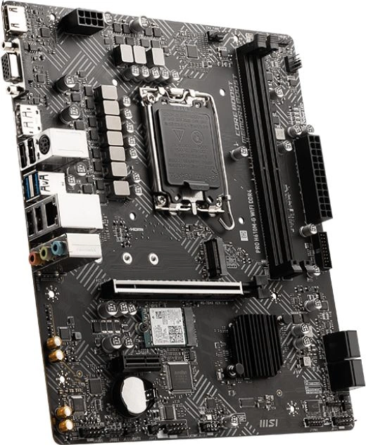 Материнская плата MSI PRO H610M-G WIFI DDR4 Soc-1700 Intel H610 2xDDR4 mATX AC`97 8ch(7.1) GbLAN+VGA+HDMI+DP