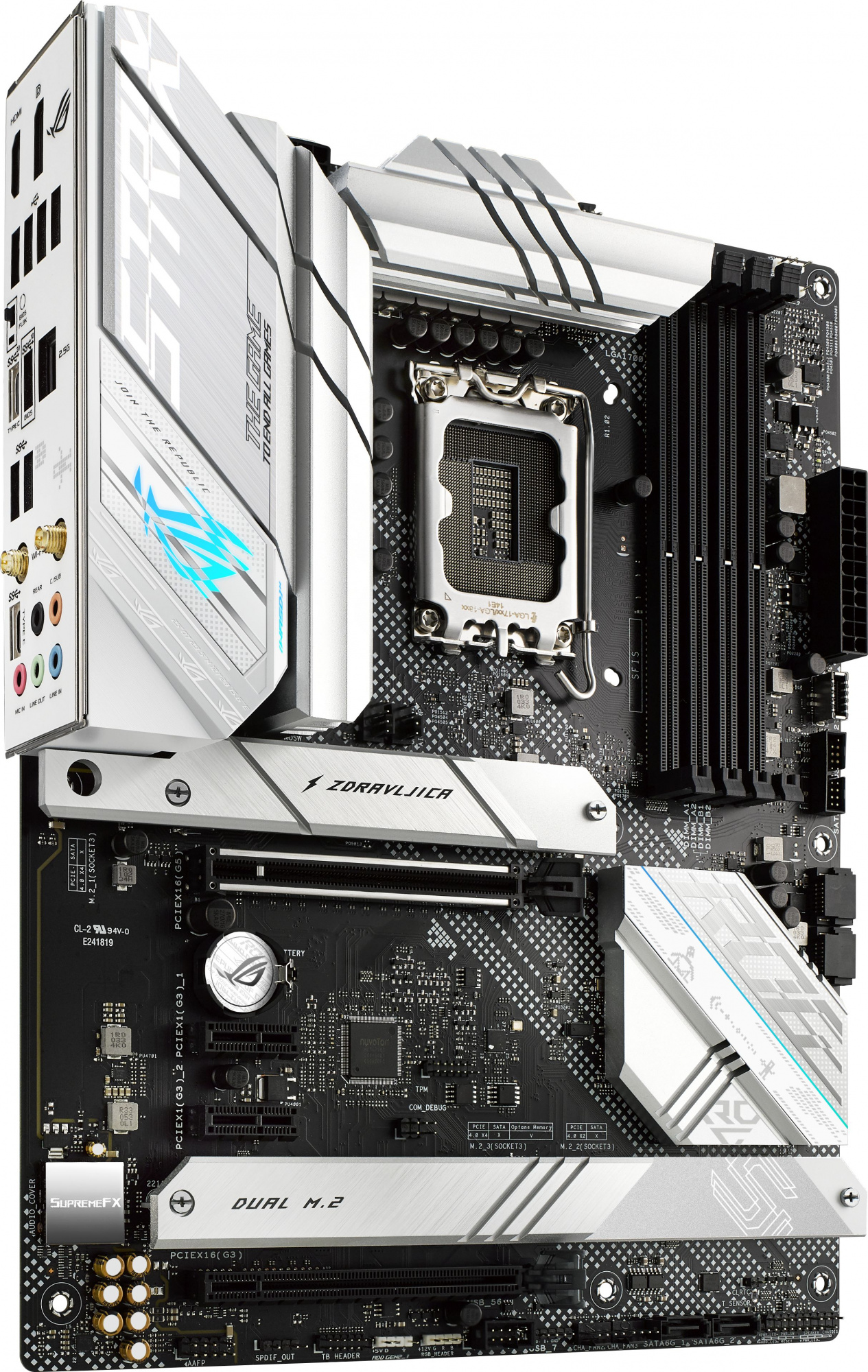 Материнская плата Asus ROG STRIX B660-A GAMING WIFI D4 Soc-1700 Intel B660 4xDDR4 ATX AC`97 8ch(7.1) 2.5Gg RAID+HDMI+DP