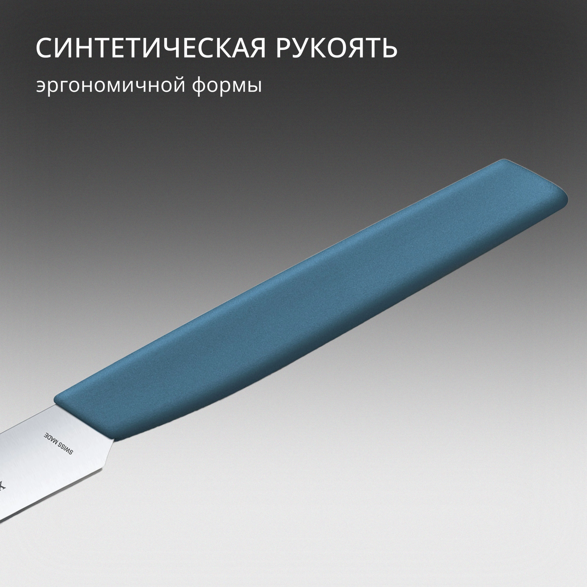 Нож кухонный Victorinox Swiss Modern (6.9006.112) стальной столовый лезв.110мм прямая заточка синий