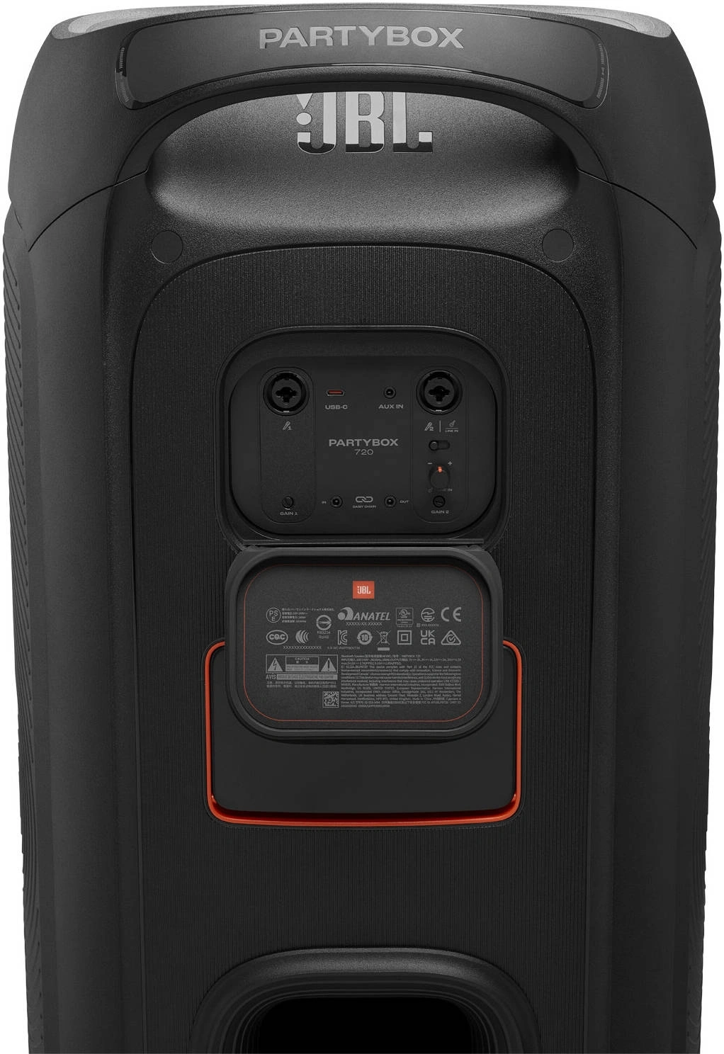 Минисистема Hi-Fi JBL PartyBox 720 черный/оранжевый 800Вт USB BT