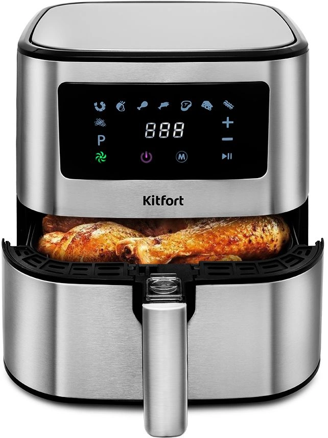 Аэрогриль Kitfort KT-2228 1700Вт серебристый