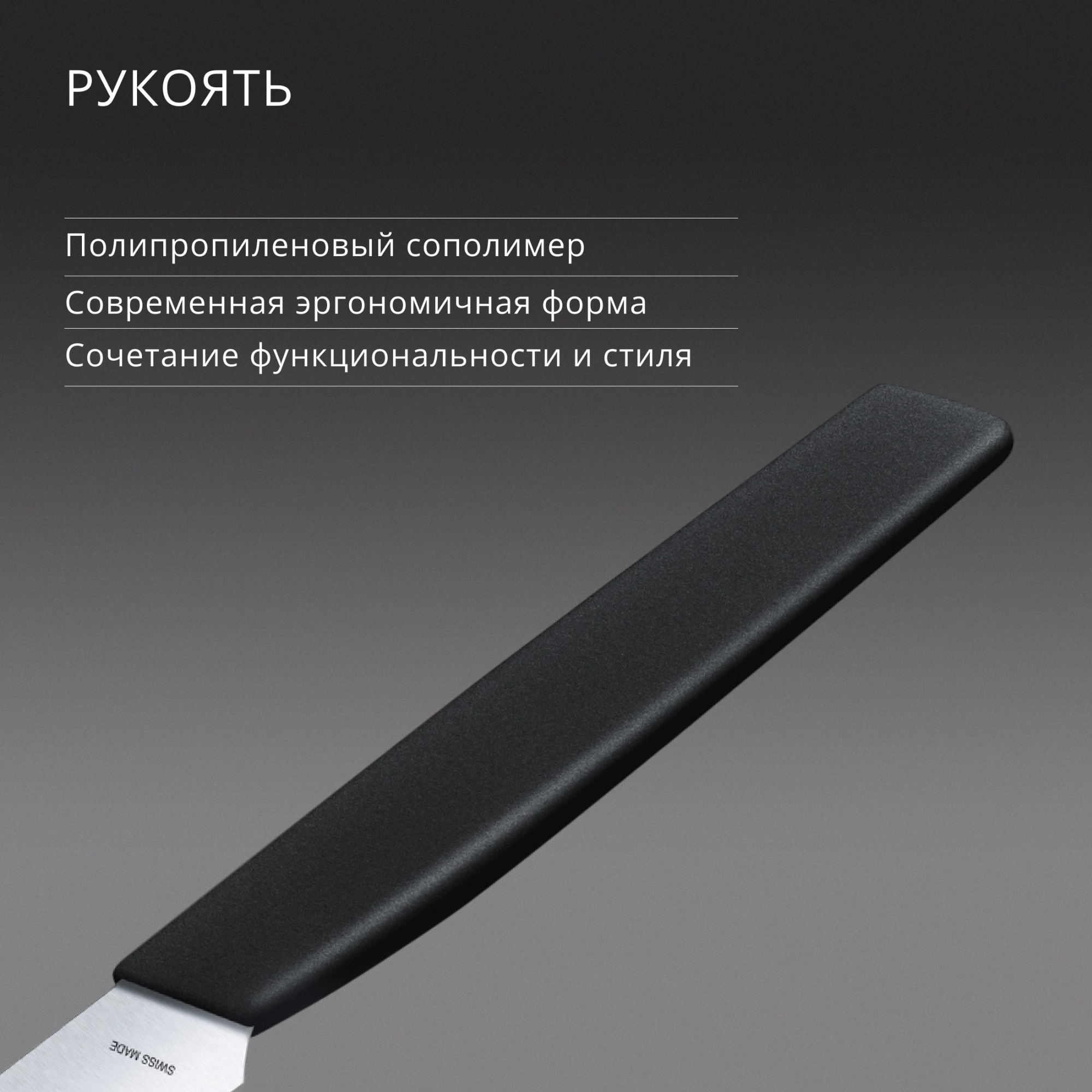 Нож кухонный Victorinox Swiss Modern (6.9003.11) стальной столовый лезв.110мм прямая заточка черный