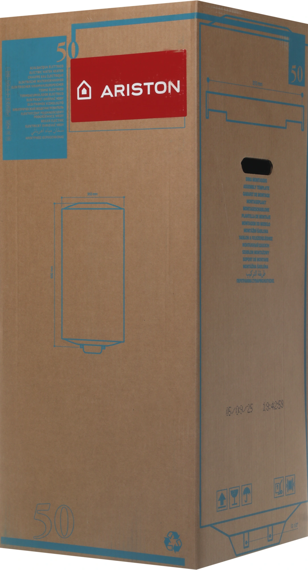 Водонагреватель Ariston Dune1 R 50 V 1,5K SLIM PL 1.5кВт 50л электрический настенный/белый