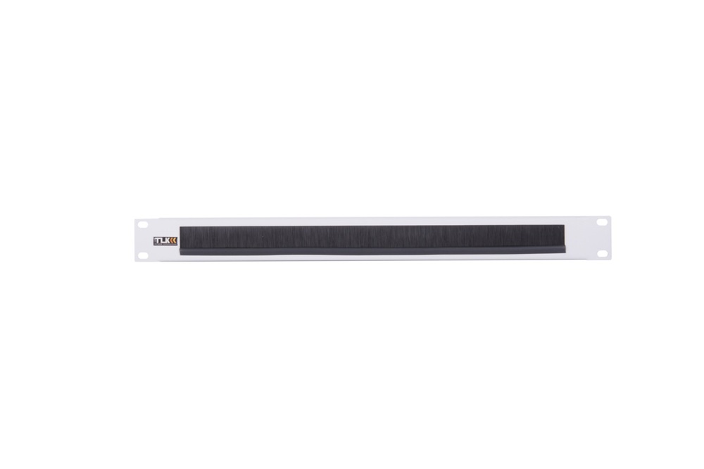 TLK-BRSH-1U-GY - Щёточный ввод NIKOMAX 19", 1U, для настенных, напольных шкафов и открытых монтажных стоек, светло-серый.