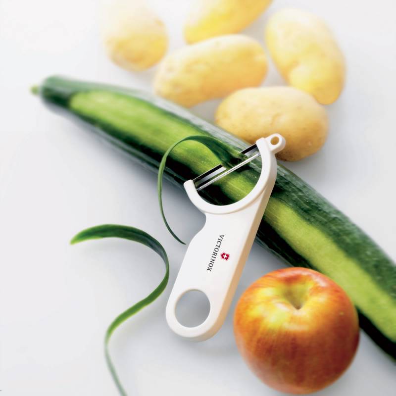 Овощечистка для овощей и фруктов Victorinox Potato Peeler белый упак.:европодвес (7.6073.7)