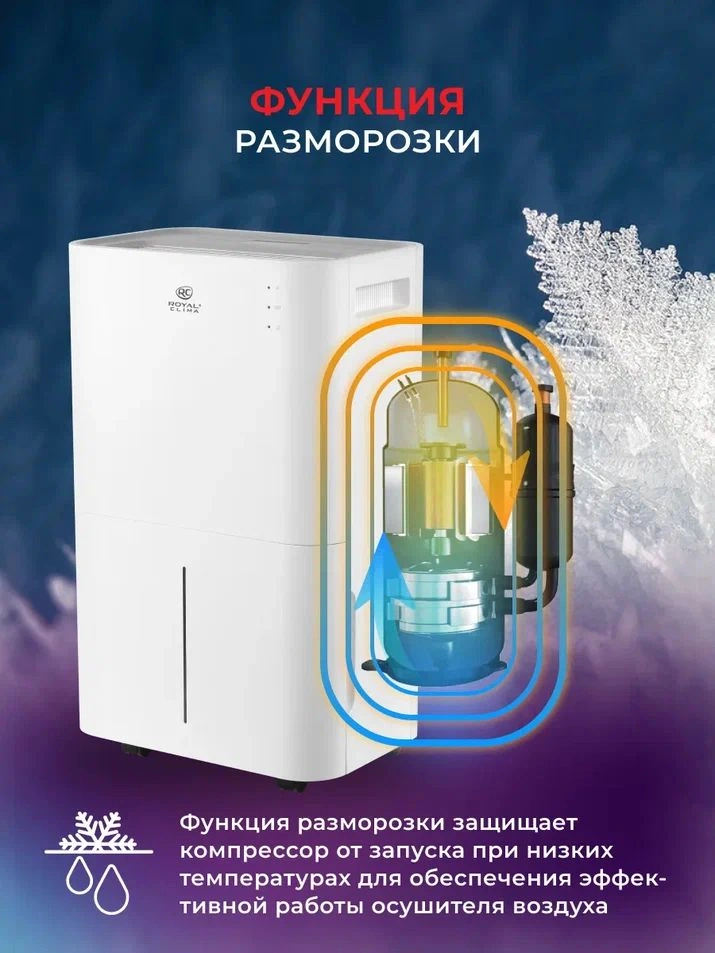Осушитель воздуха Royal Clima Pacific Loft RD-PC25-E 370Вт бытовой белый