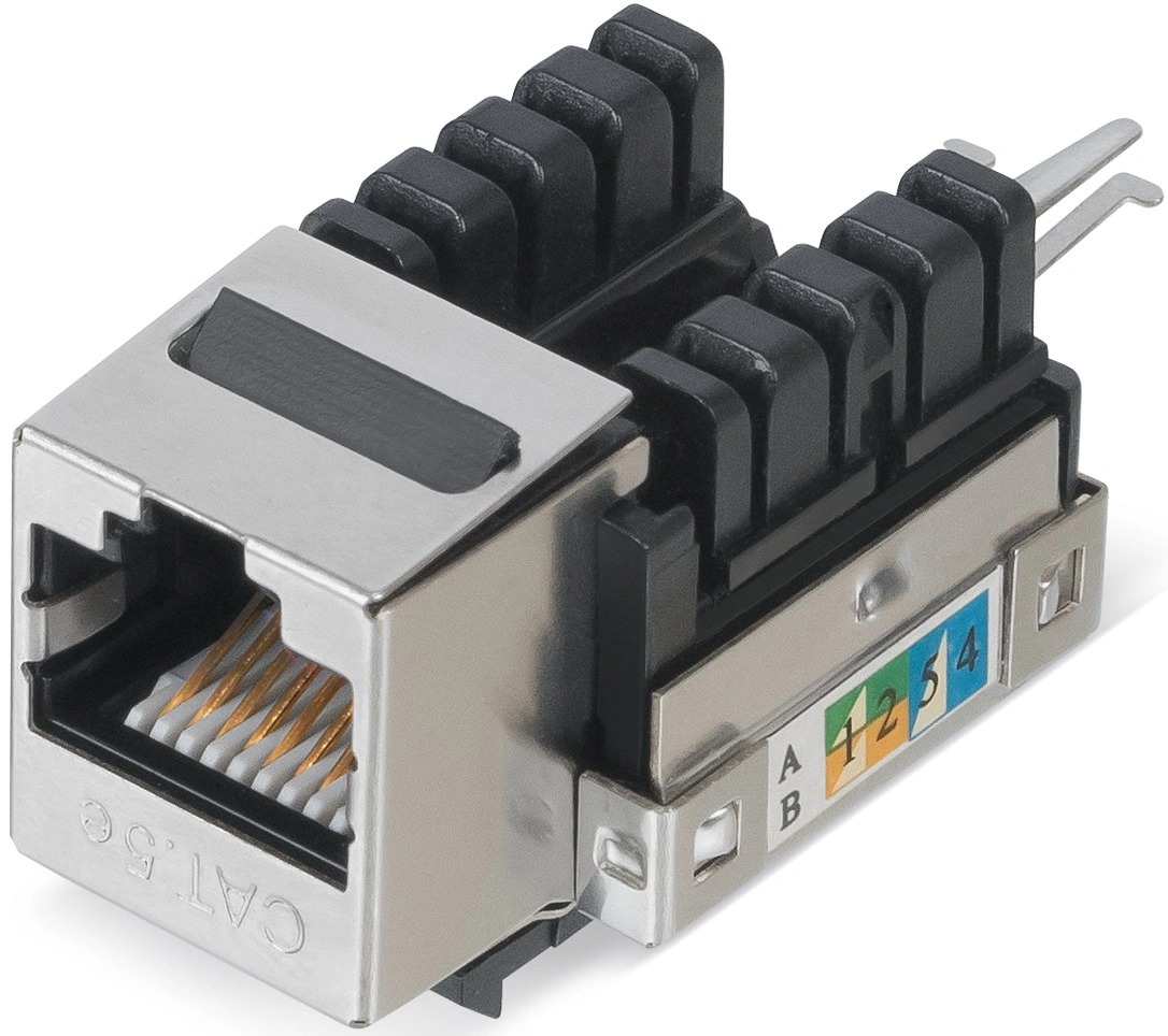 Модуль Cabeus KJ-RJ45-CAT.5E-SH-90 информ. KeystoneRJ45 кат.5E бронз.