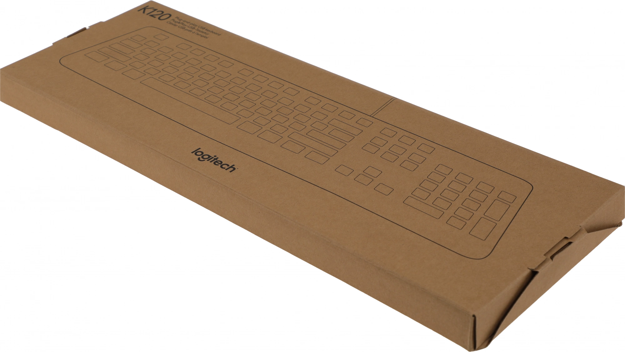 Клавиатура Logitech K120 черный USB (920-002522) кабель 1.5м