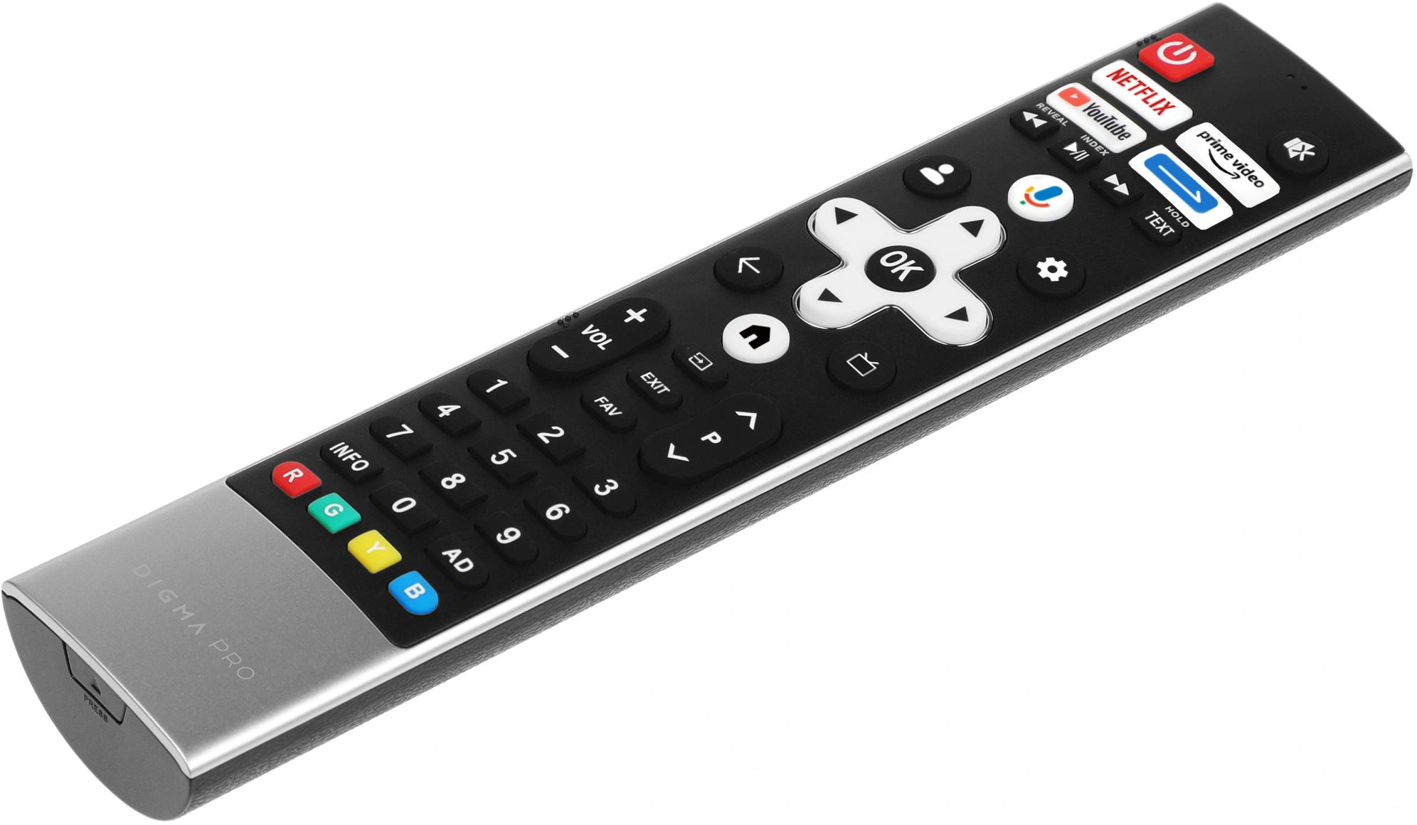 Телевизор QLED Digma Pro 55" QLED 55L Google TV Frameless черный/серебристый 4K Ultra HD 120Hz HSR DVB-T DVB-T2 DVB-C DVB-S DVB-S2 USB WiFi Smart TV