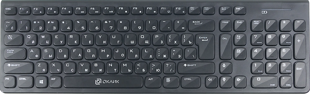 Клавиатура + мышь Оклик 220M клав:черный мышь:черный USB беспроводная slim Multimedia (1062000)