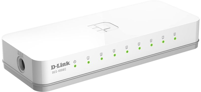 Коммутатор D-Link DES-1008C/B1A 8x100Мбит/с неуправляемый