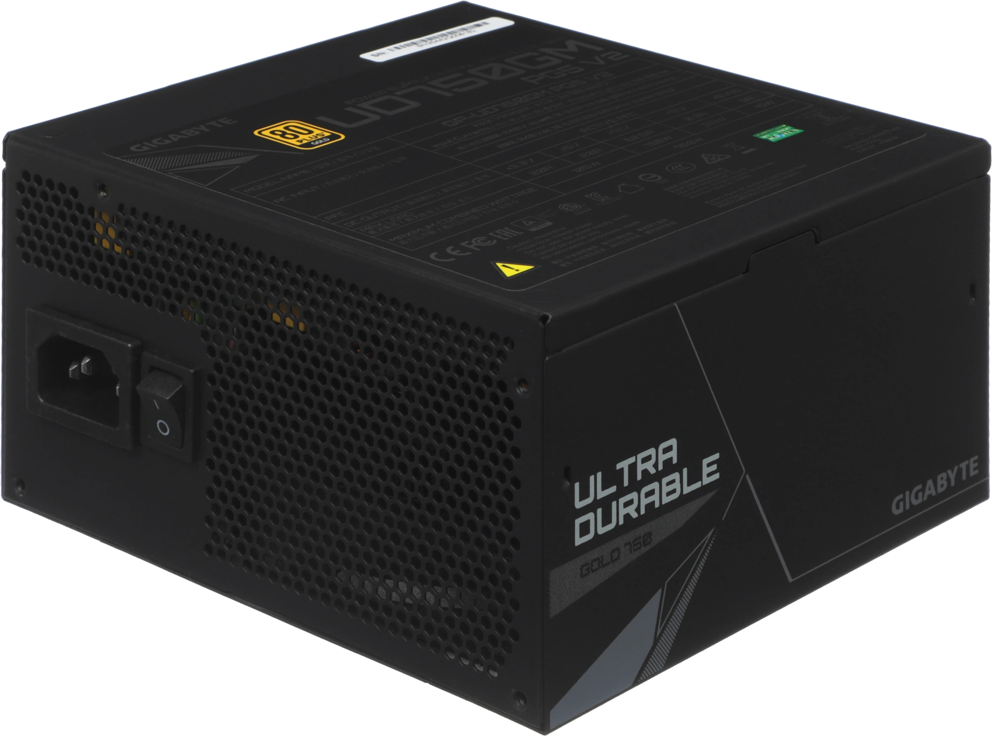 Блок питания Gigabyte ATX 750W GP-UD750GM PG5 80+ gold (20+4pin) APFC 120mm fan 8xSATA Cab Manag RTL