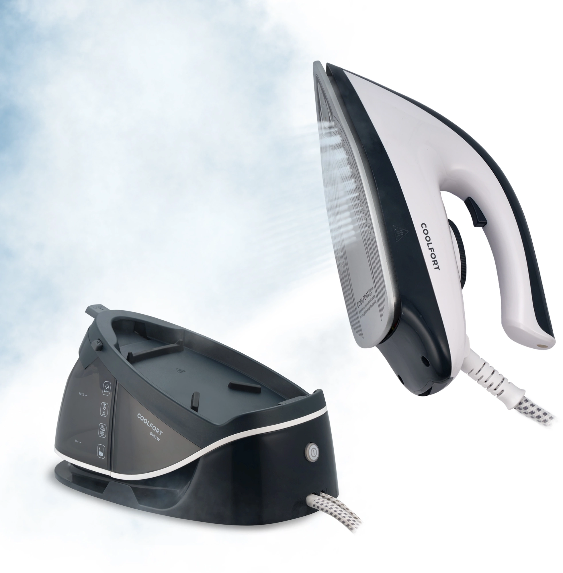 Парогенератор Coolfort CF-3420 2400Вт белый/серый