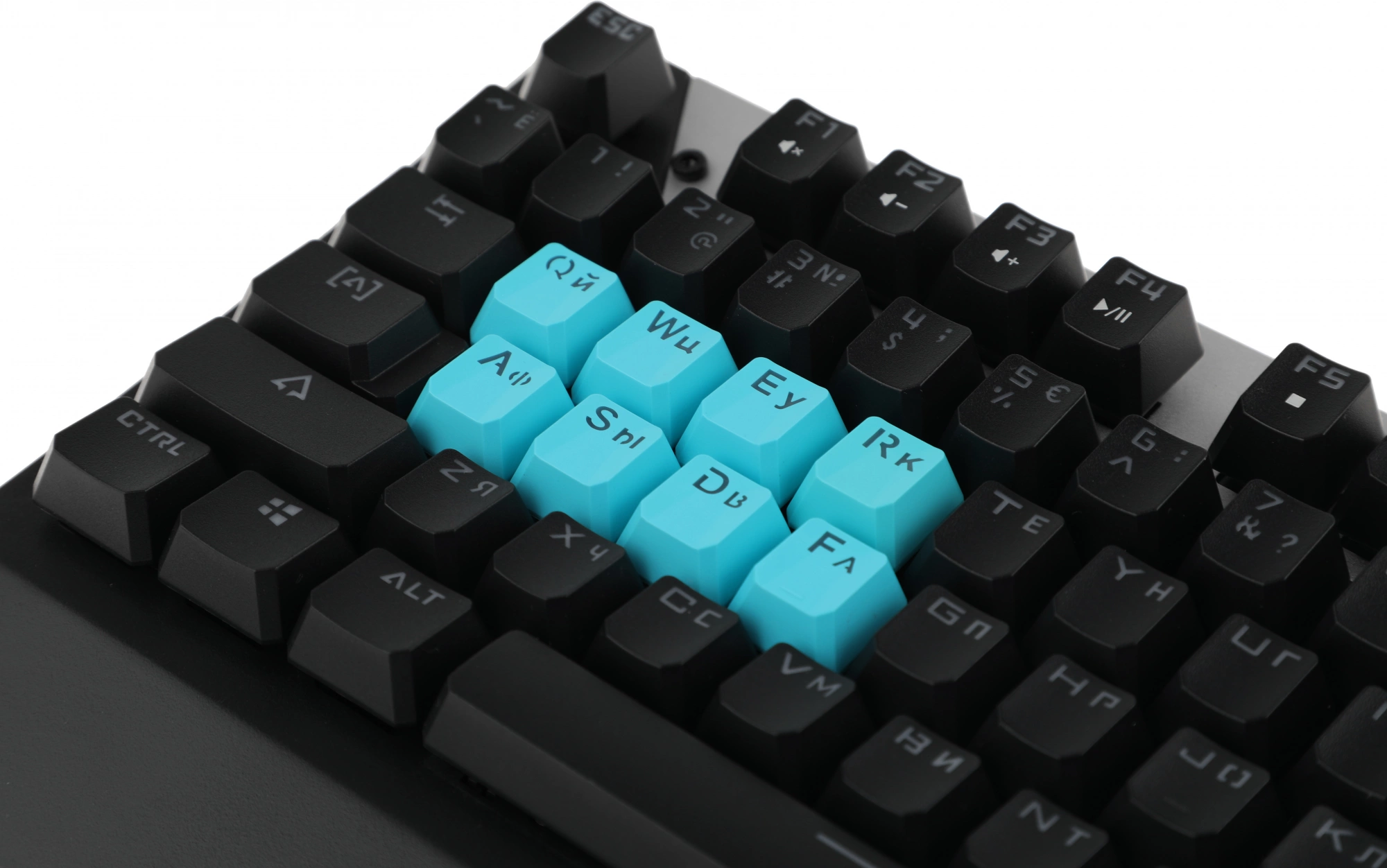 Клавиатура A4Tech B865 механическая серый/черный USB for gamer LED (B865 ICE BLUE) кабель 1.8м