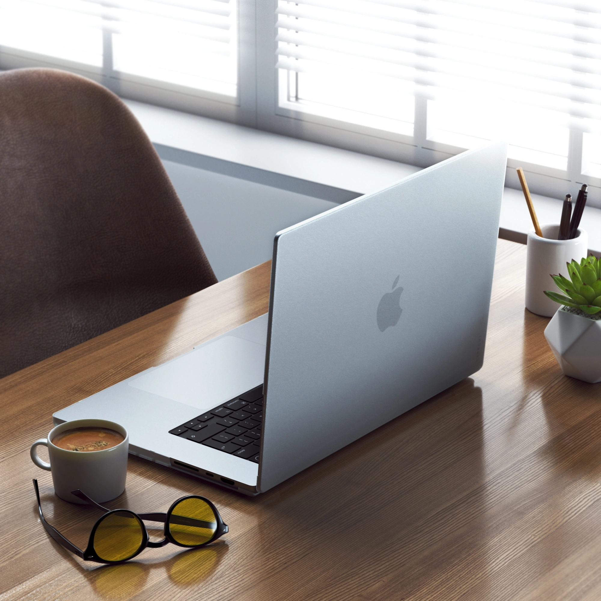 Чехол для ноутбука 16" Satechi Eco Hardshell прозрачный пластик (ST-MBP16CL)