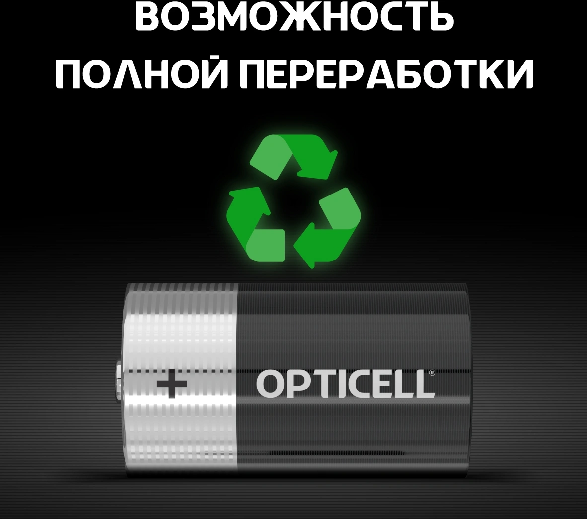 Батарея Opticell Basic LR20 D (2шт) блистер