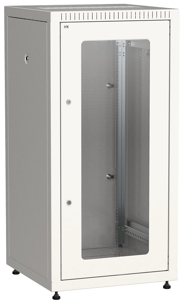 LE35-18U66-GM - ITK Шкаф LINEA E 18U 600х600мм двери 2шт стек. и метал. сер.