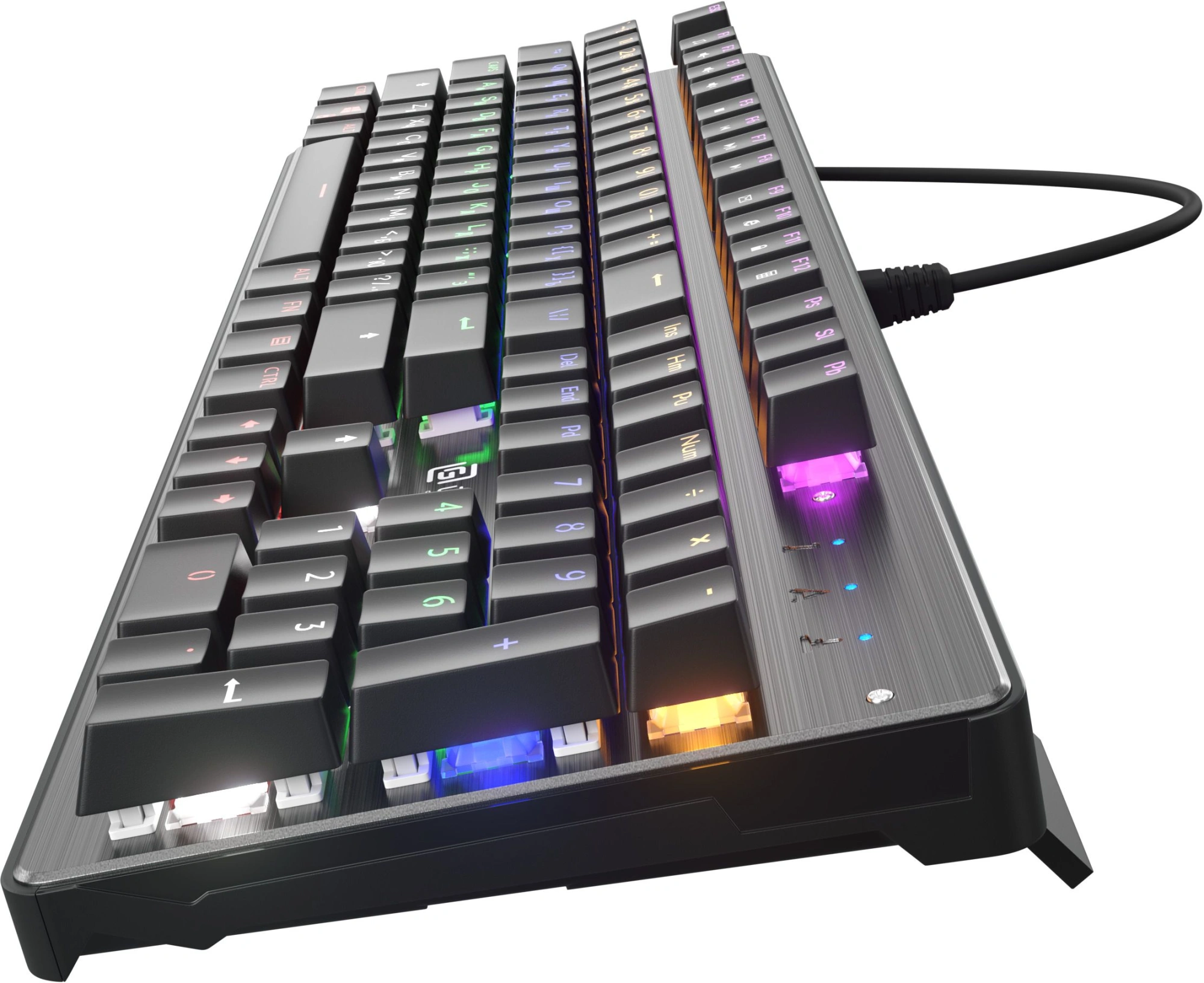 Клавиатура Оклик 970G Dark Knight механическая черный/серебристый USB for gamer LED