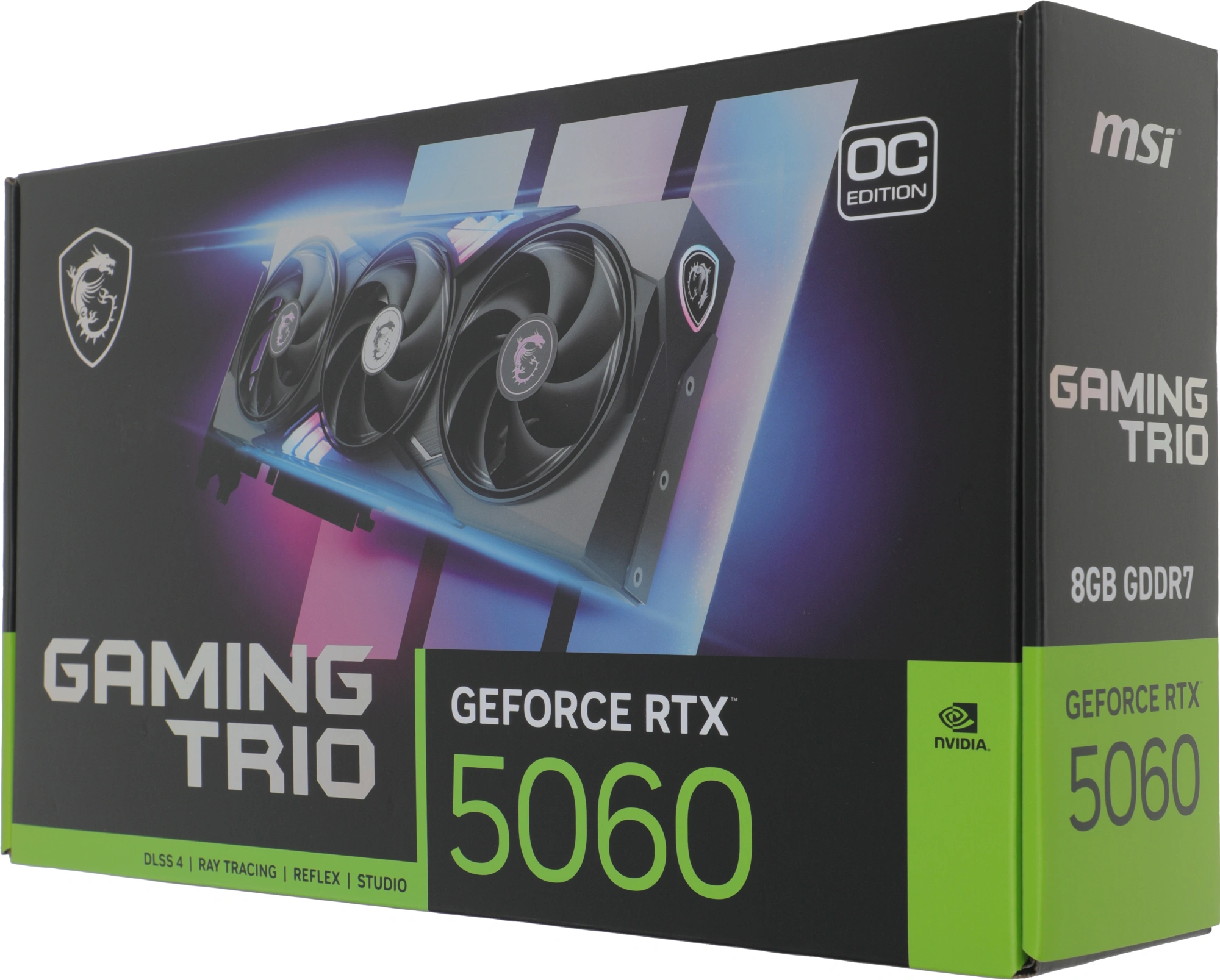 Видеокарта MSI PCI-E 5.0 RTX 5060 8G GAMING TRIO OC NVIDIA GeForce RTX 5060 8Gb 128bit GDDR7 2625/28000 HDMIx1 DPx3 HDCP Ret