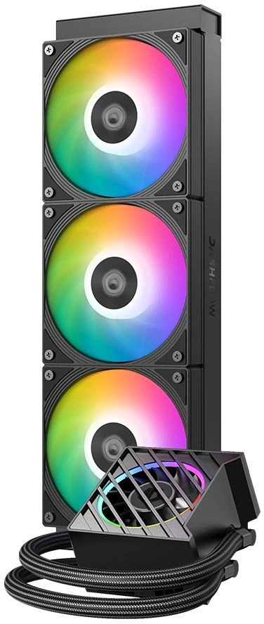 Система водяного охлаждения ID-Cooling Dashflow 360 XT Pro ARGB Soc-AM5/AM4/1200/1700/1851 черный 4-pin 32.5dB Al 350W Ret