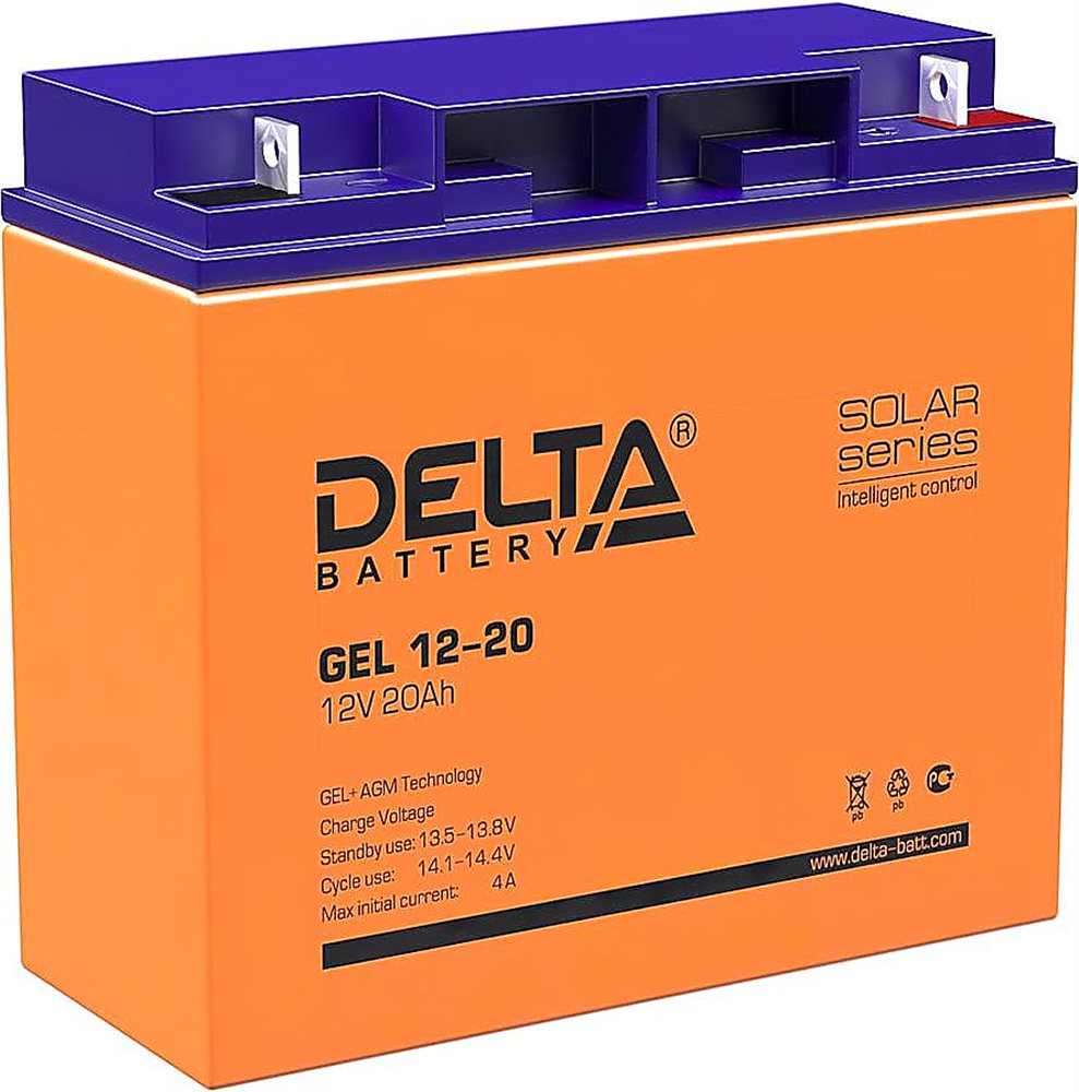 GEL 12-20 - Аккумуляторная батарея Delta (12V / 20Ah)