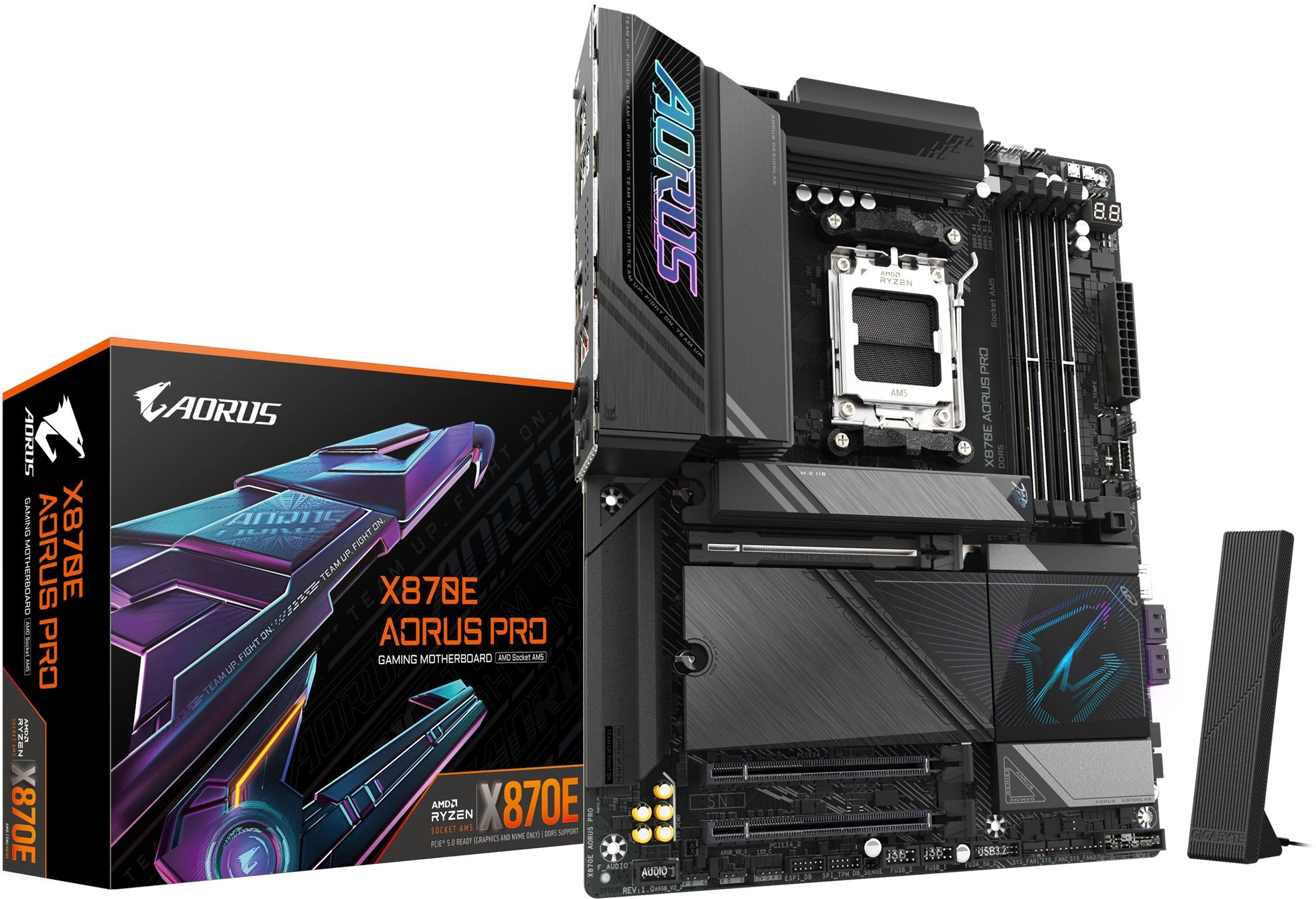 Материнская плата Gigabyte X870E AORUS PRO Socket AM5 AMD X870E 4xDDR5 ATX AC`97 8ch(7.1) 2.5Gg RAID+HDMI