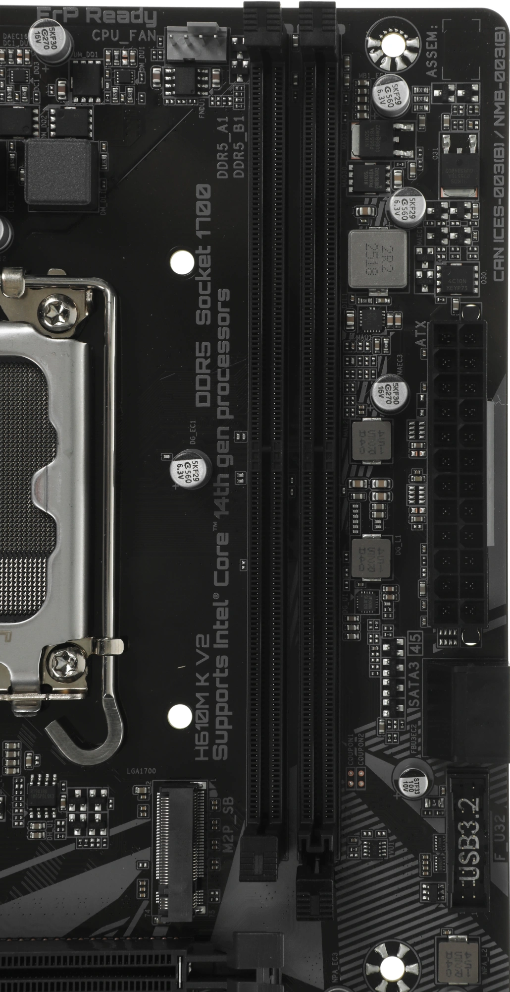 Материнская плата Gigabyte H610M K V2 Soc-1700 Intel H610 2xDDR5 mATX AC`97 8ch(7.1) GbLAN+HDMI+DP