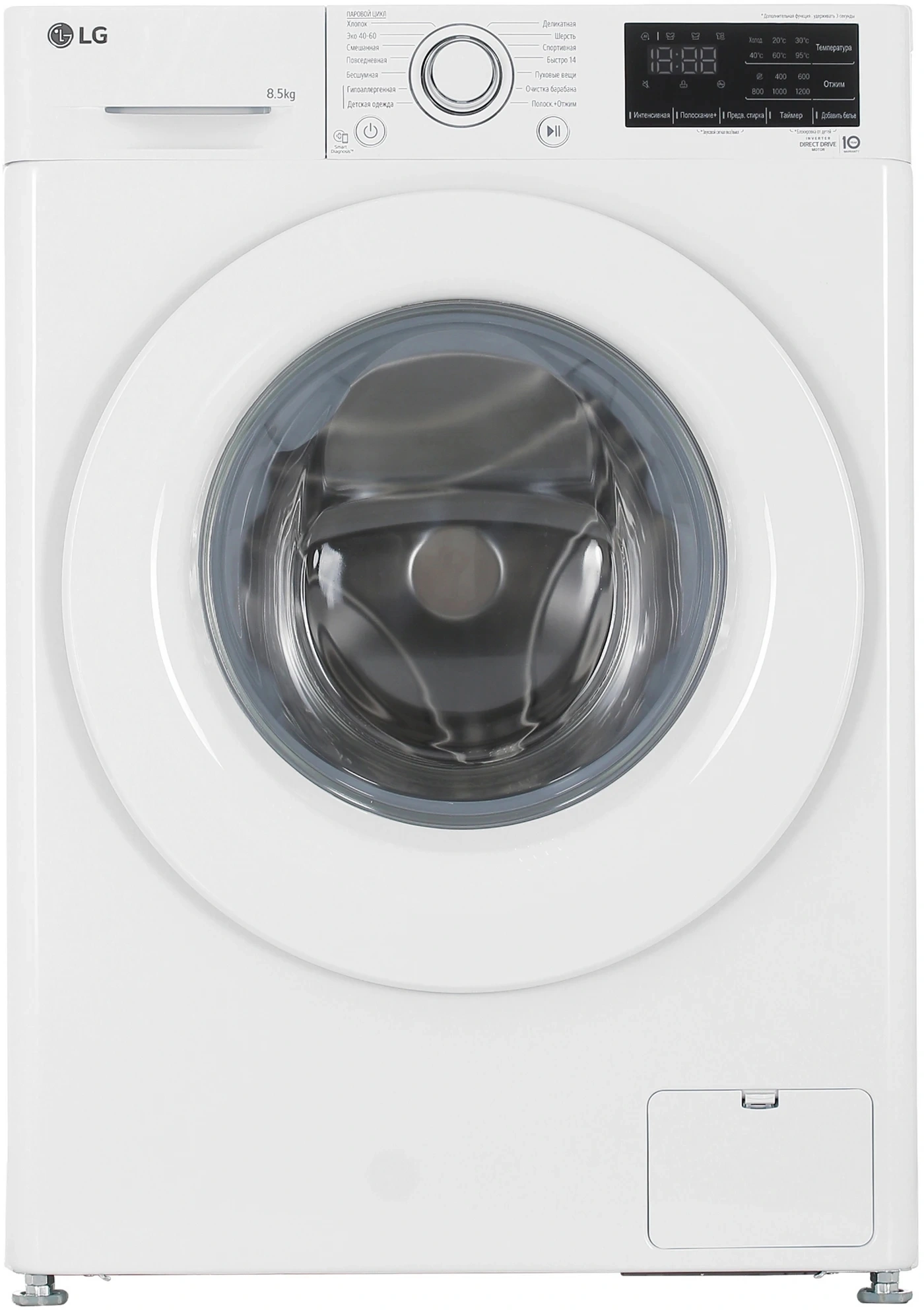 Стиральная машина LG F2V3GS3W класс: A загр.фронтальная макс.:8.5кг белый инвертор