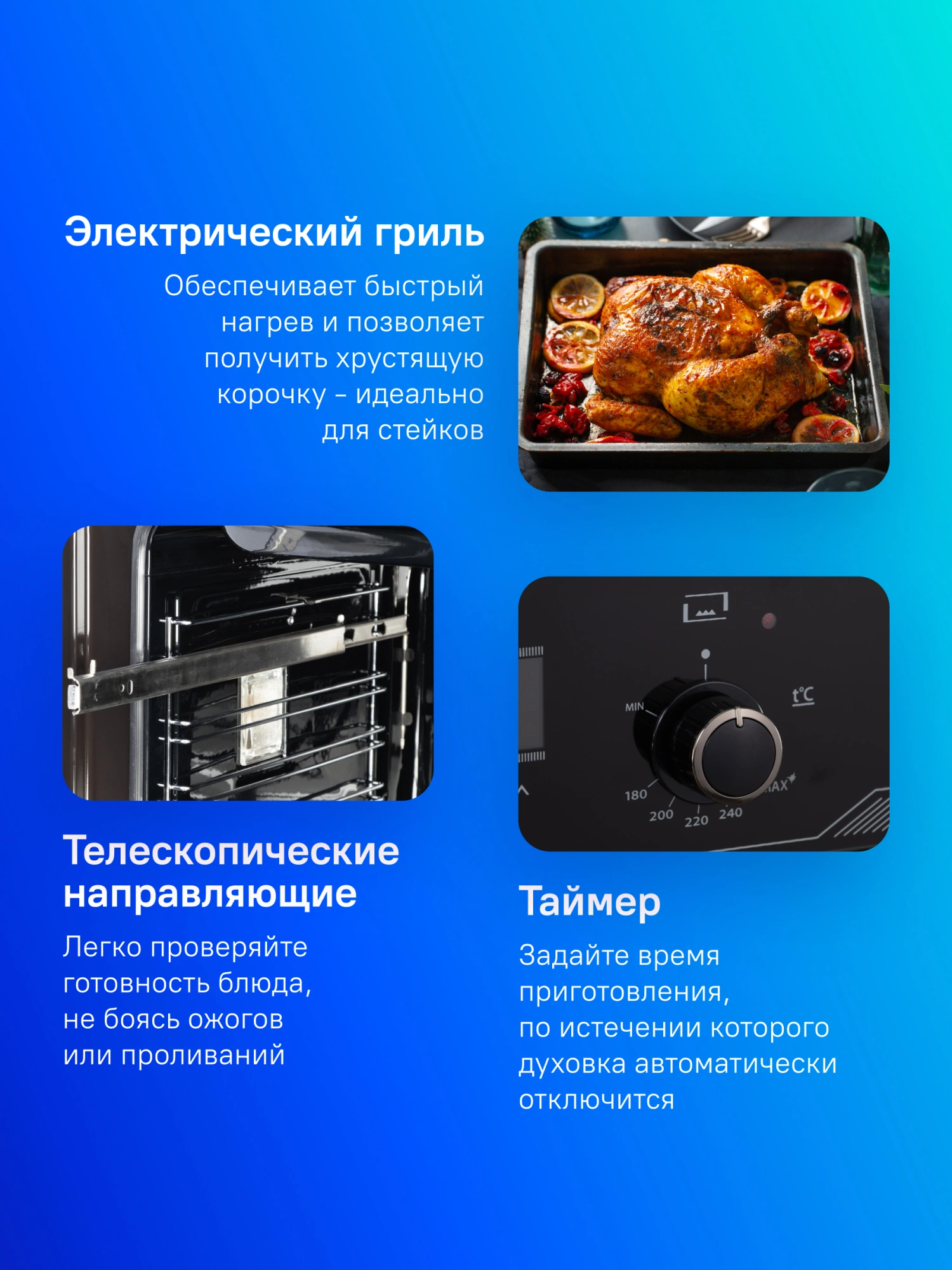 Духовой шкаф Газовый Gefest ДГЭ 621-03 черный
