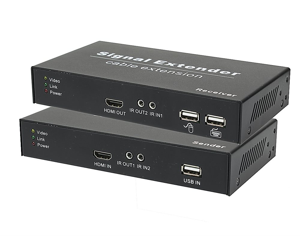 TA-HiKM+RA-HiKM - Комплект для передачи HDMI, USB и ИК управления по кабелю витой пары (CAT5e/6) до 150м.