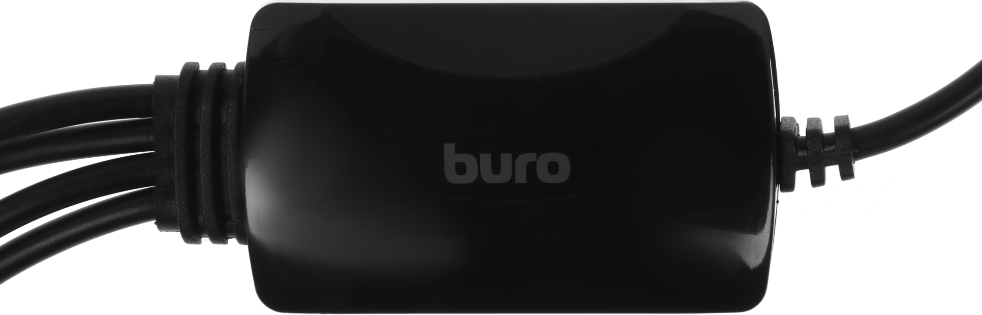 Разветвитель USB 2.0 Buro BU-HUB4-0.3-U2.0-Splitter 4порт. черный