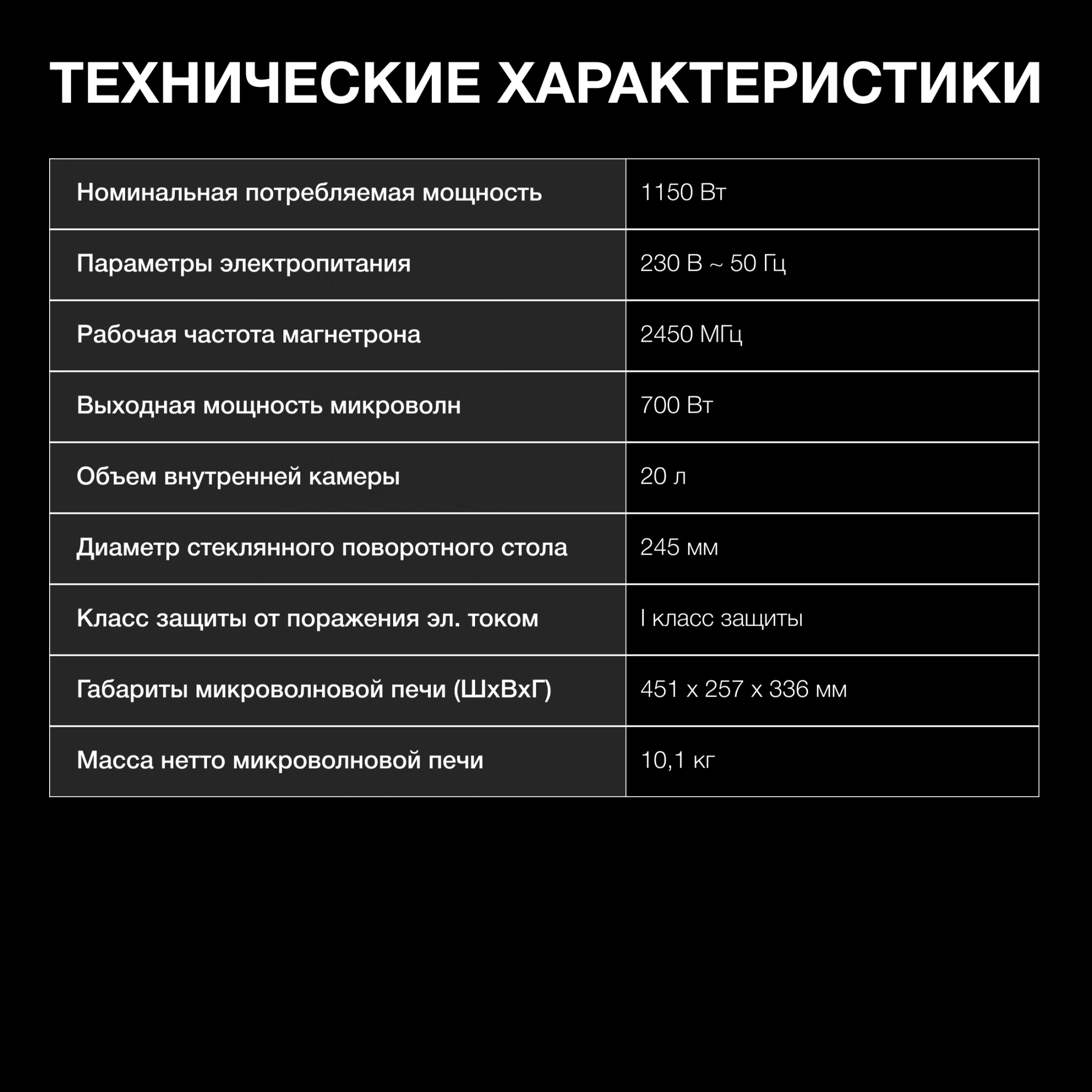 Микроволновая Печь Hyundai HYM-D3026 20л. 700Вт серебристый