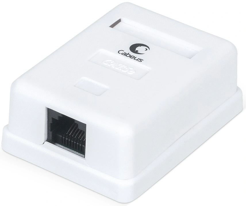 Розетка Cabeus WS-8P8C-CAT.5E-1 комп.Dual IDC кат.5E UTP бел.