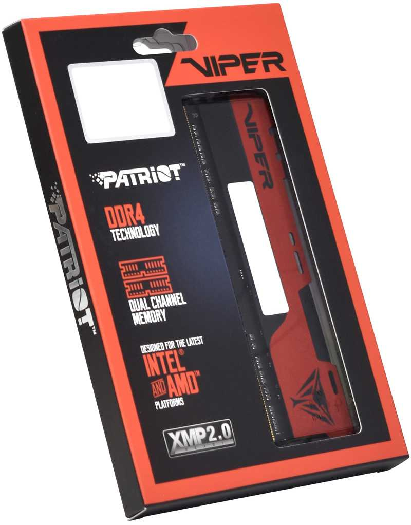 Память DDR4 2x16Gb 3200MHz Patriot PVE2432G320C8K Viper Elite II RTL Gaming PC4-25600 CL18 DIMM 288-pin 1.35В kit с радиатором Ret