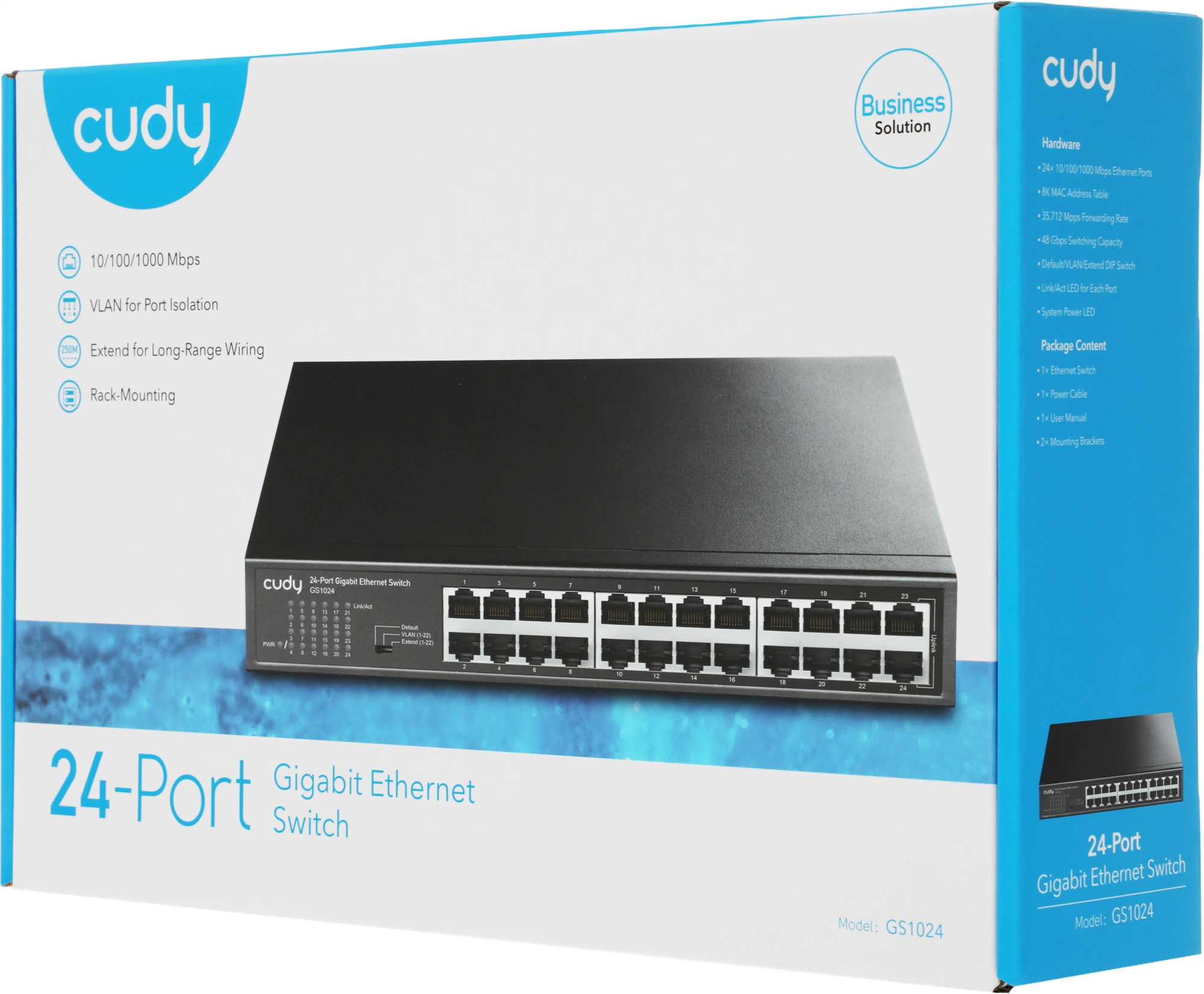 Коммутатор Cudy GS1024 (L2) 24x1Гбит/с неуправляемый