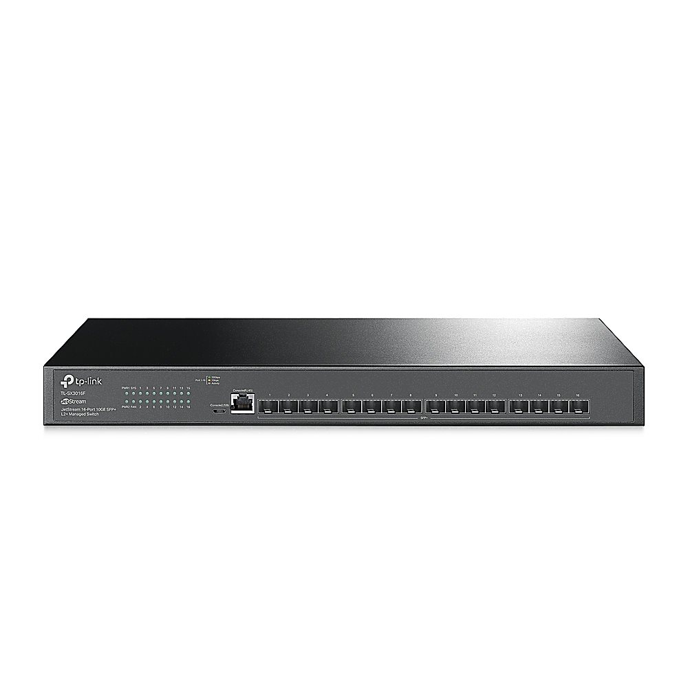 TL-SX3016F - Коммутатор управляемый TP-Link JetStream уровня 2+ на 16 портов SFP+ 10GE