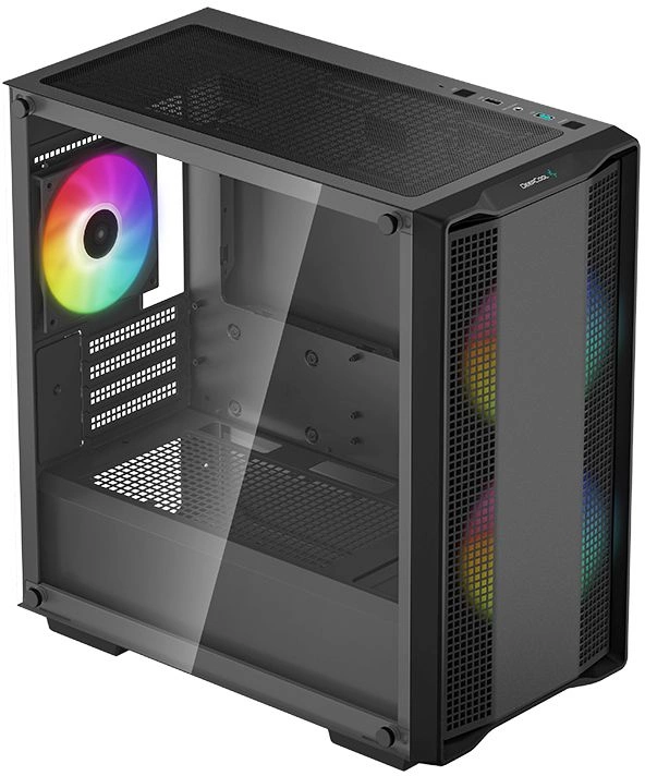 Корпус Deepcool CC360 ARGB черный без БП mATX 5x120mm 4x140mm 1xUSB2.0 1xUSB3.0 audio bott PSU