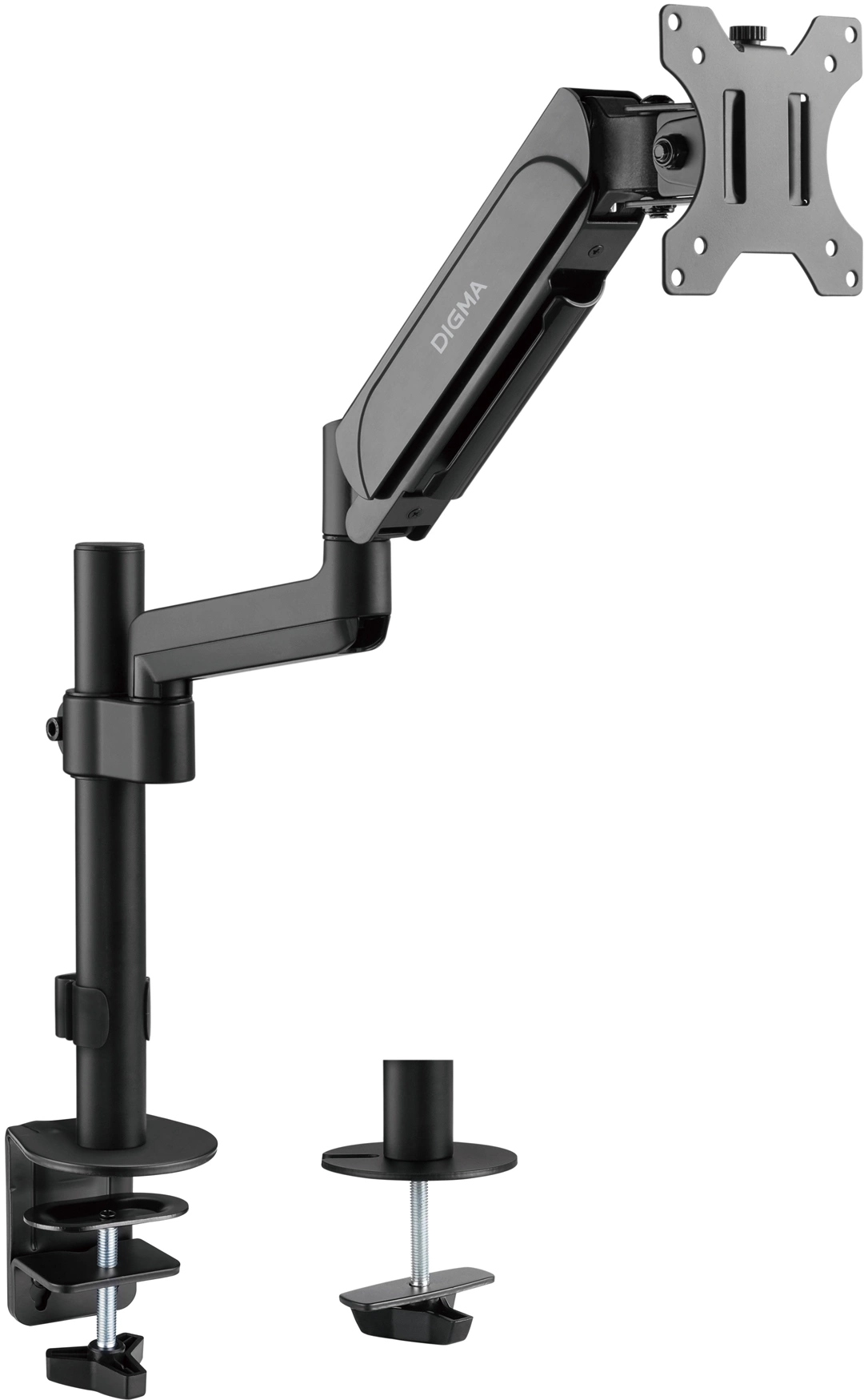 Кронштейн для мониторов ЖК Digma D-MM201 черный 17"-32" макс.9кг крепление к столешнице поворот и наклон