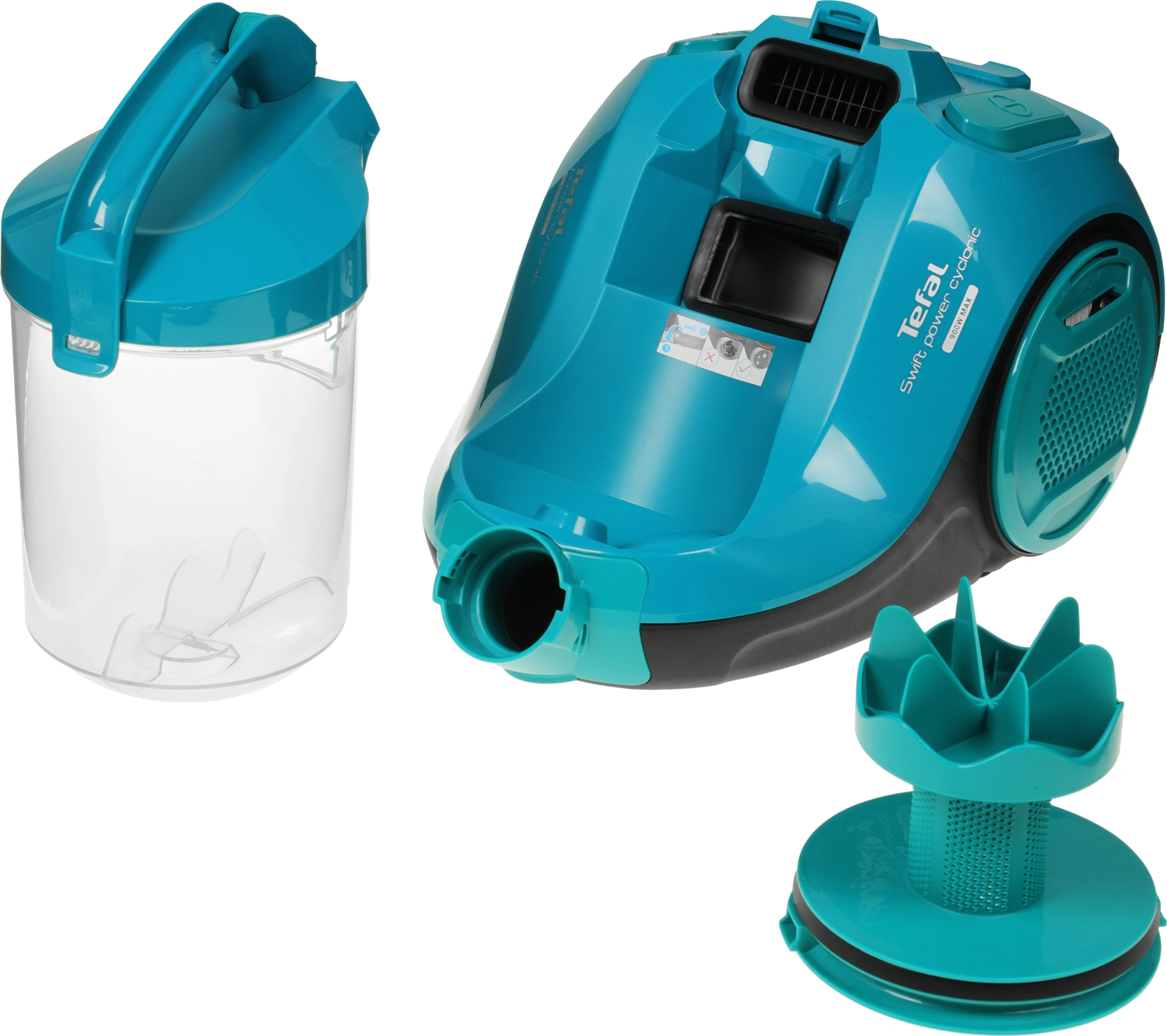 Пылесос Tefal Swift Power Cyclonic TW2922EA 750Вт бирюзовый/черный