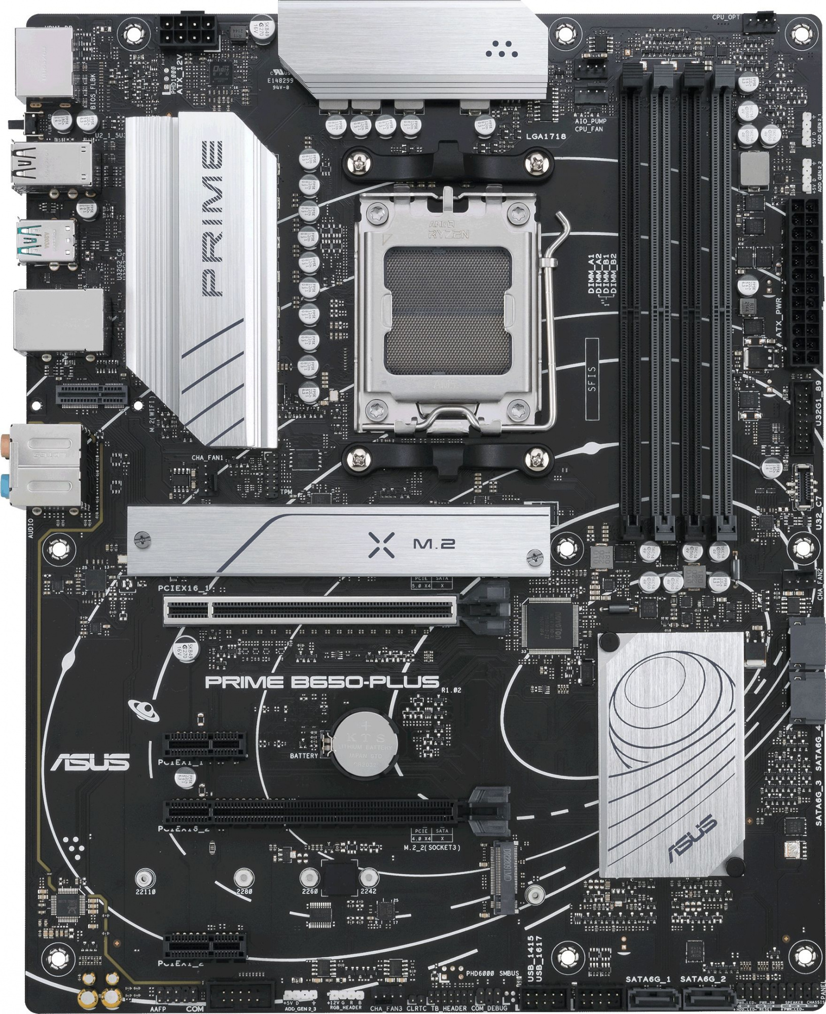 Материнская плата Asus PRIME B650-PLUS Socket AM5 AMD B650 4xDDR5 ATX AC`97 8ch(7.1) 2.5Gg RAID+HDMI+DP