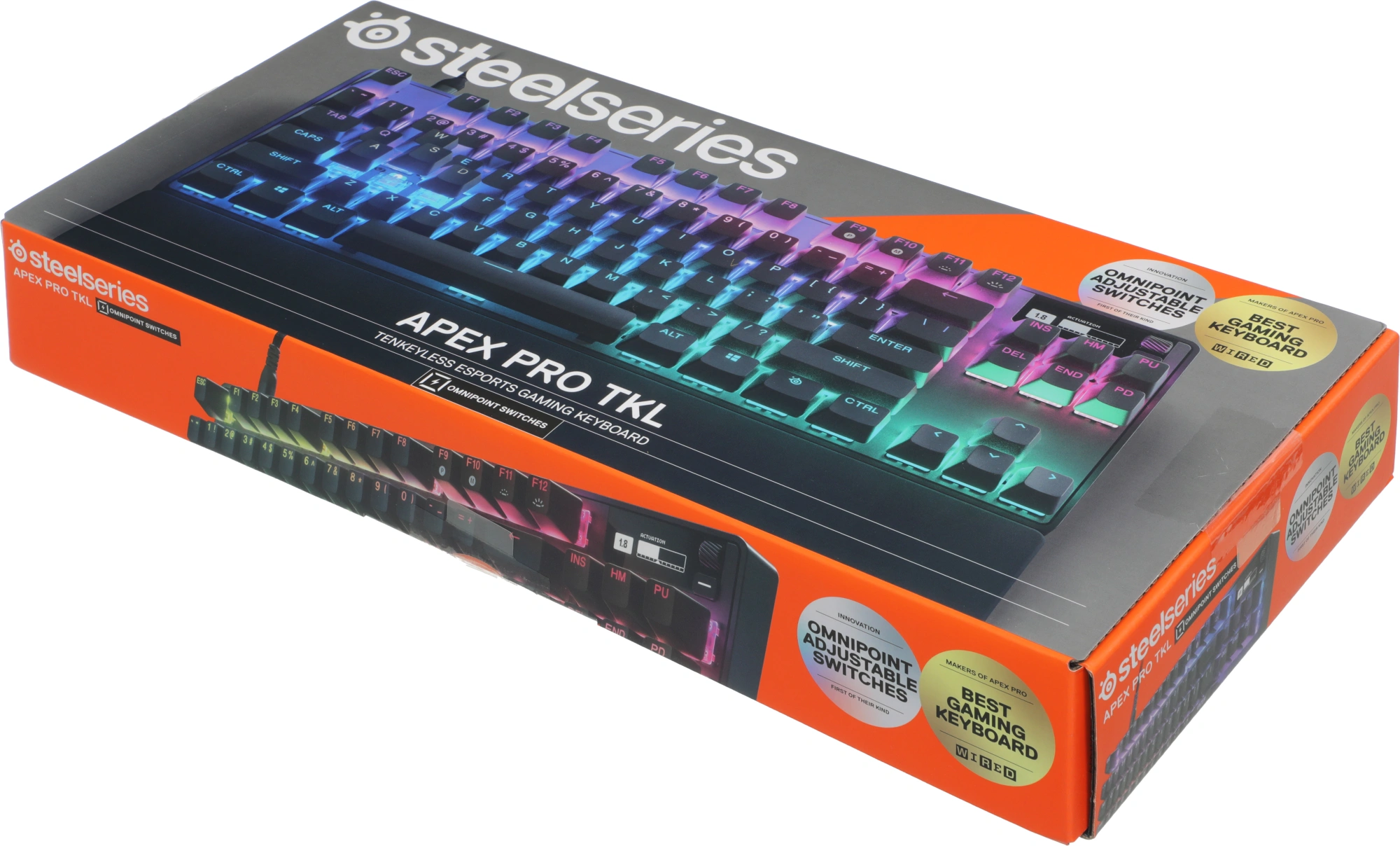 Клавиатура Steelseries Apex Pro TKL механическая черный USB for gamer LED (подставка для запястий) (64856)