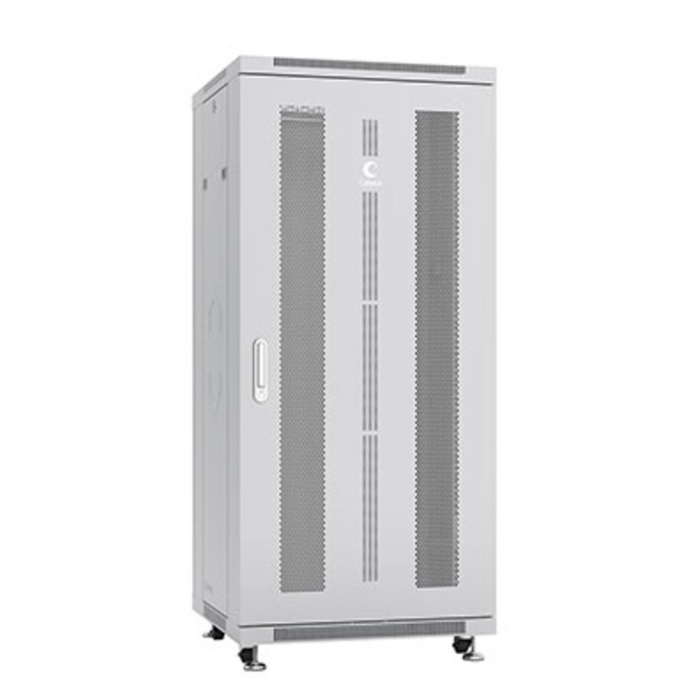 Cabeus ND-05C-27U60/60 - Шкаф монтажный телекоммуникационный 19" напольный для распределительного и серверного оборудования 27U 600x600x1388mm (ШхГхВ) передняя и задняя перфорированные двери, ручка с замком, цвет серый (RAL 7035)