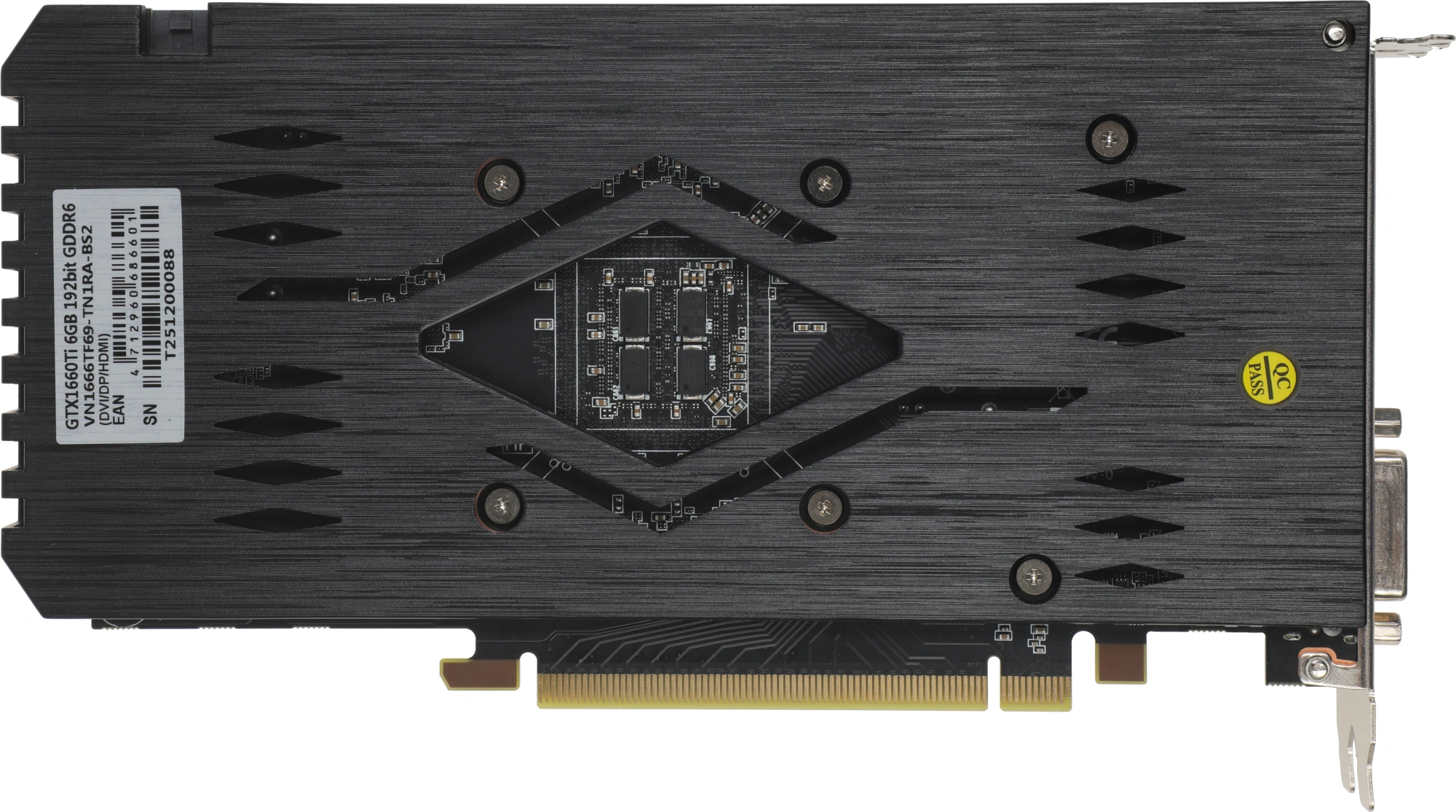Видеокарта Biostar PCI-E 3.0 VN1666TF69 NVIDIA GeForce GTX 1660TI 6Gb 192bit GDDR6 1500/12000 DVIx1 HDMIx1 DPx1 HDCP Ret