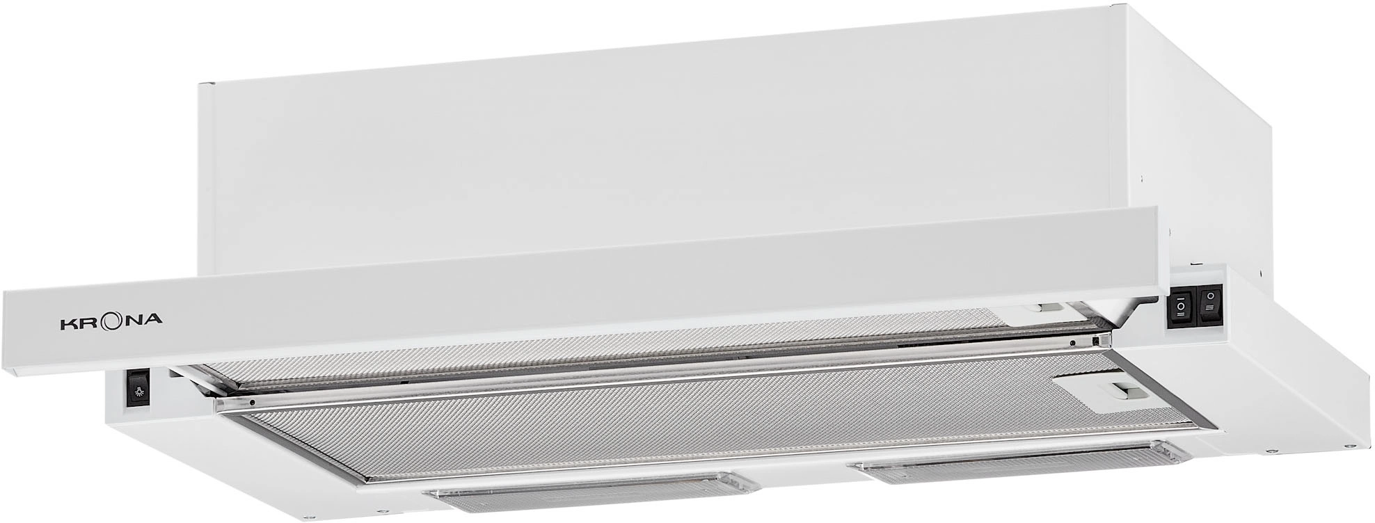 Вытяжка встраиваемая Krona Kamilla ECO 600 W белый управление: кнопочное (1 мотор)