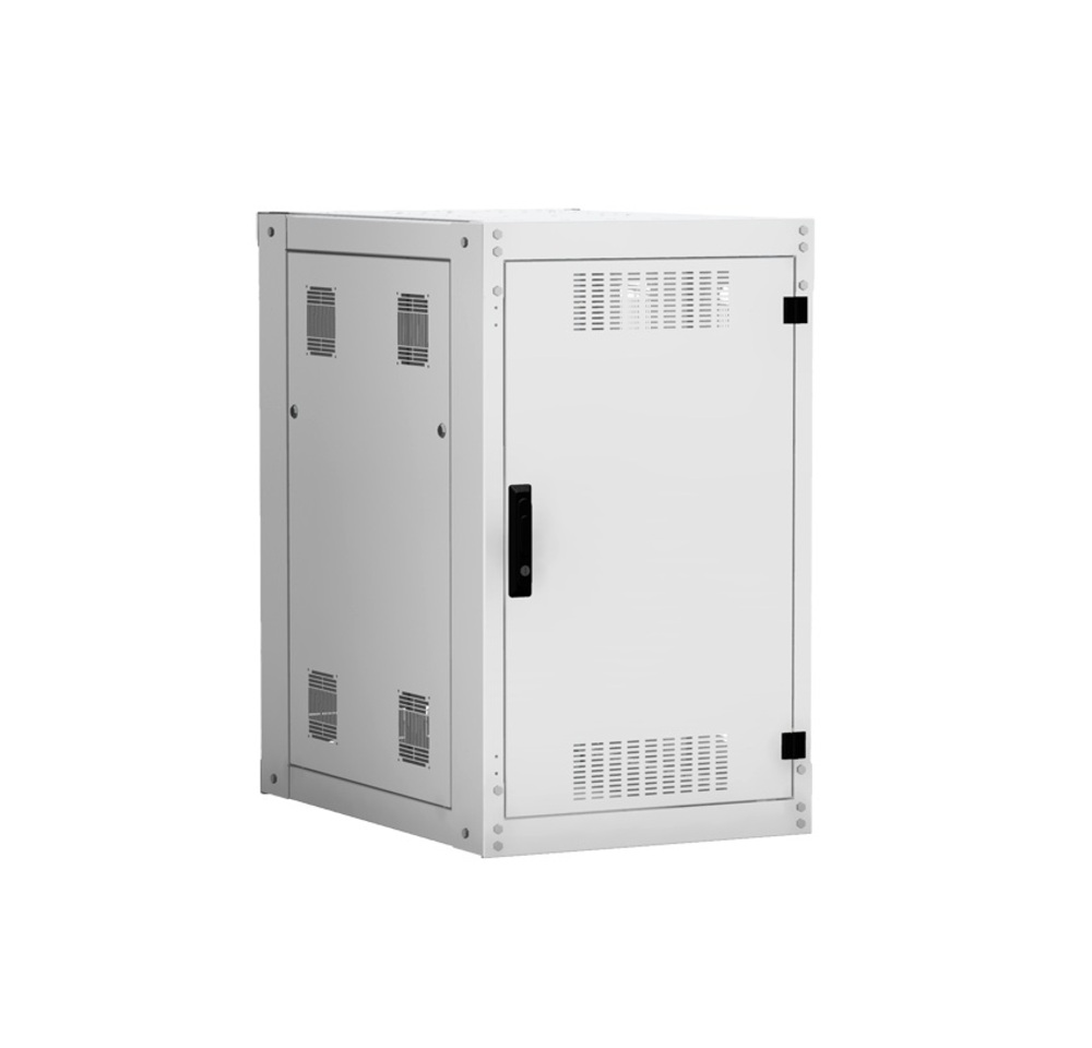 EC-FZ-186080-MMM-GY - Напольный шкаф NETLAN 19", 18U, металлическая дверь, цельнометаллические стенки, Ш600хВ930хГ800мм, в разобранном виде, серый