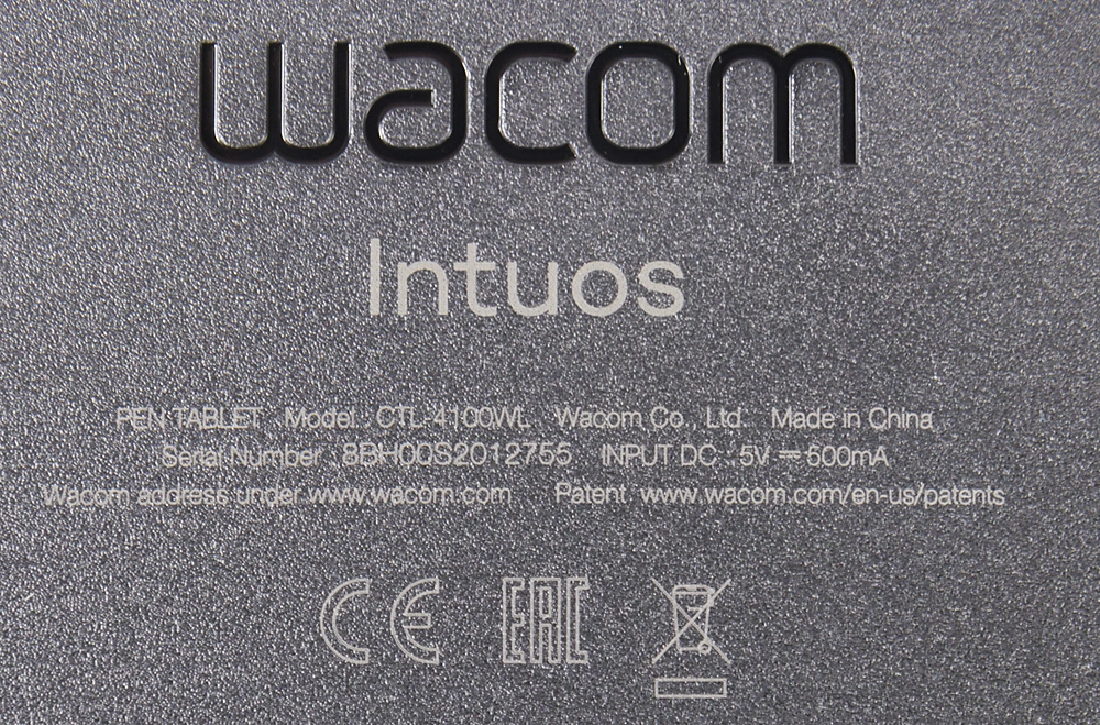 Графический планшет Wacom Intuos S CTL-4100WLK-N Bluetooth/USB черный