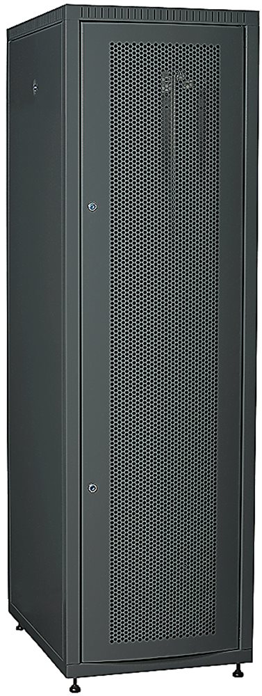 LE05-42U68-PM - ITK Шкаф LINEA E 42U 600х800мм двери 2шт перф. и метал. чер.