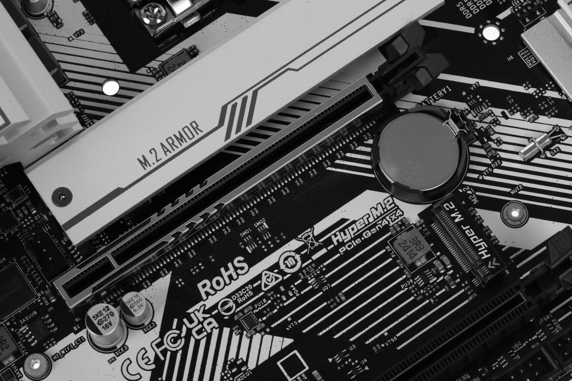 Материнская плата Asrock B760M PRO RS Soc-1700 Intel B760 4xDDR5 mATX AC`97 8ch(7.1) 2.5Gg RAID+HDMI+DP