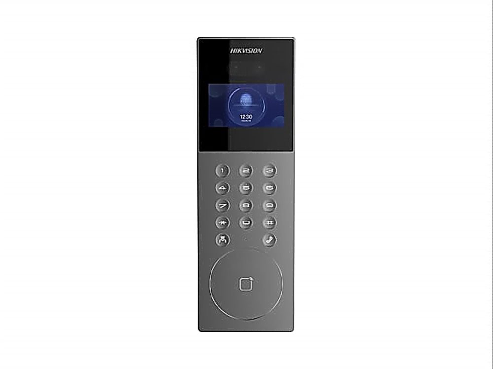 DS-KD9203-TE6 - 2 Мп многоабонентская IP вызывная панель с функцией распознавания лиц, LСD-экран, 800x480.